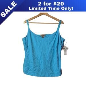 [Sale: 2 for $20!] NWT i.e. women Turquoise Camisole | Size 2X | Plus Size 0053